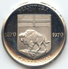 Canada, Manitoba Proof Medal, Copper-Nickel, 1870-1970, Lombardo