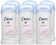 Dove Deodorant 2.6 Ounce Invisible Solid Powder, 2.6 Ounce Pack of 6