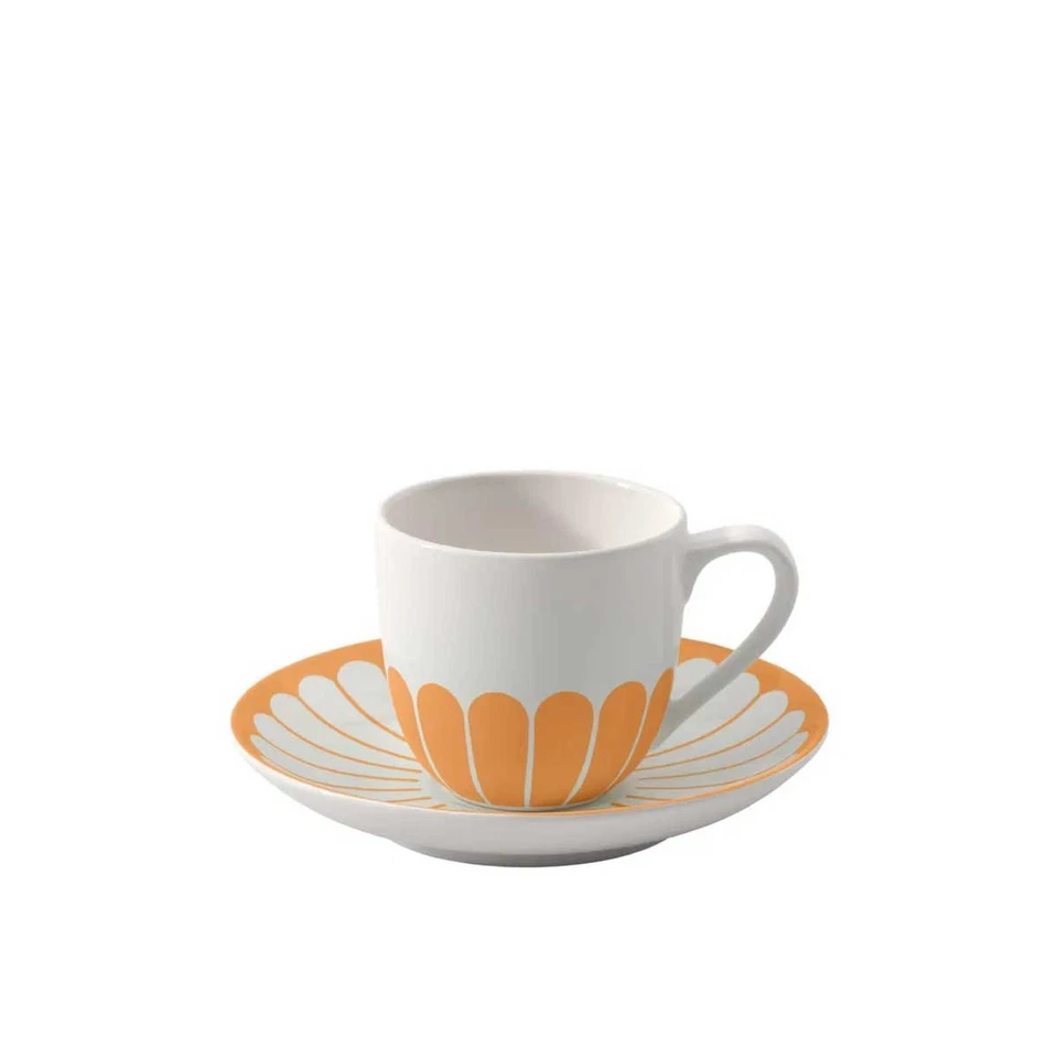 Villeroy & Boch Fleur Soleil Tasse de Café Espresso 70ml avec Soucoupe 15cm - Photo 1/2