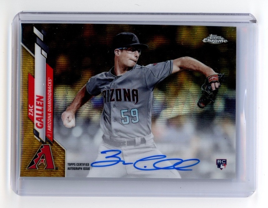 2020 Topps Chrome #RA-ZG Zac Gallen Rookie Gold Wave Refractor Auto RC /50