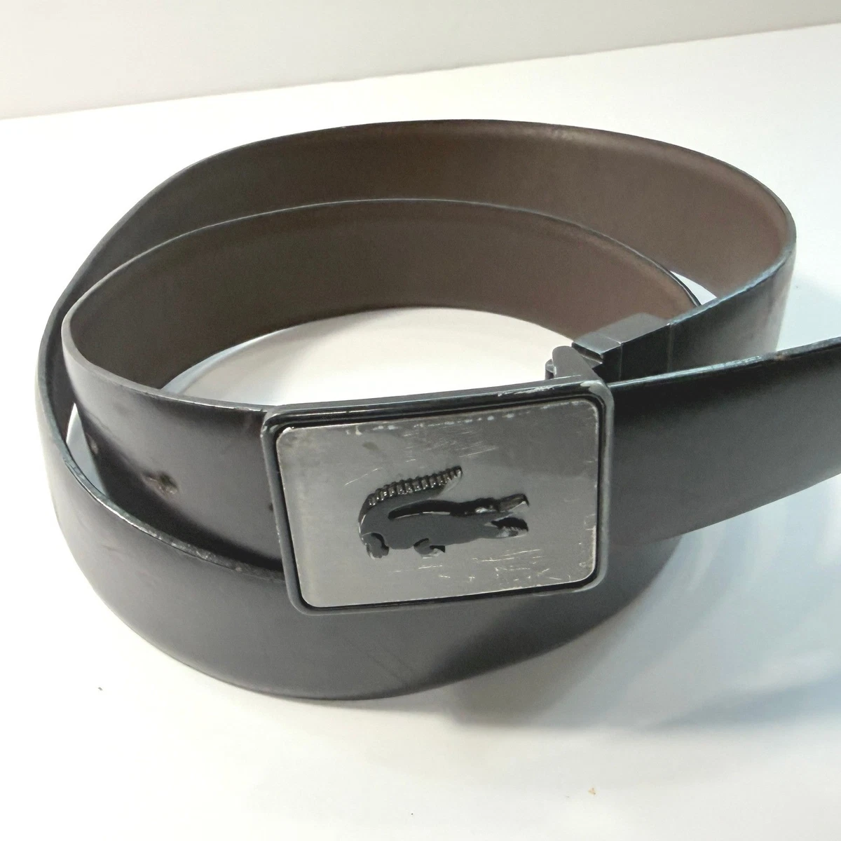 Lacoste Leather Black Belts for Men for sale | eBay display picture 1