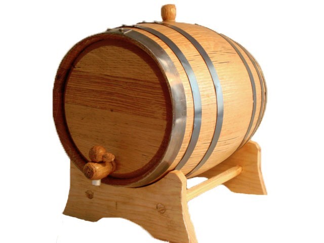 Oak barrel 3L Black Band for whiskey, tequila, wine, bourbon - free engraving