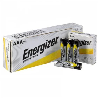 Energizer EN92 Industrial Alkaline Batteries, AAA, 24 Batteries/Box EXP. 12/2035