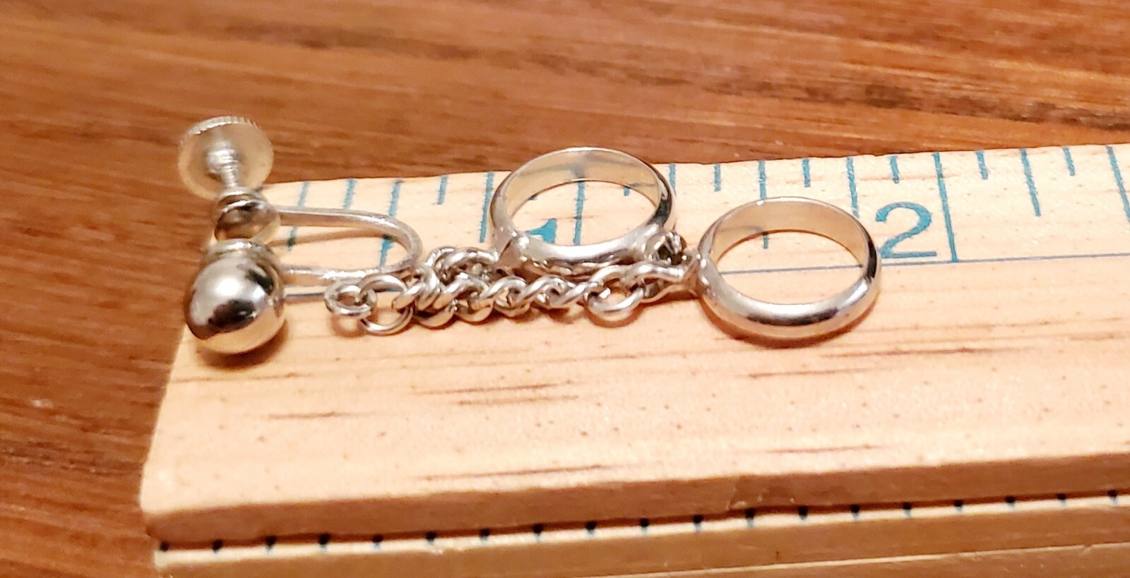 Alice Signed Dangle  Earrings Tiny Wedding & Enga… - image 5