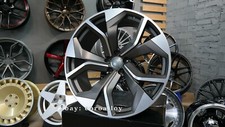 4 x 22 Inch 5x112 Grey Polished Wheels: Fits For Audi Q5 Q7 Q8 S-Line
