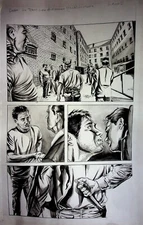 Tony Lee / Shawn Van Briesen ORIGINAL Hand Inked DEBT Interior COMIC PAGE