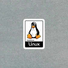 Powered by Linux Tux Penguin Sticker for Computers Laptops Tech Geeks #4946