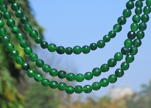 3 Strand Precious Green Onyx 311. Cts Best Beaded Beautiful Necklace VK 31 E564 - 第 3/3 張圖片