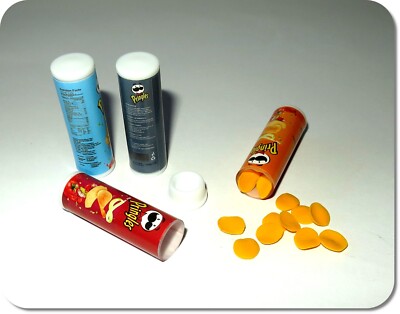 Miniatur Chipsdose mit Kartoffelchips ''Pringles'', Set, Neu