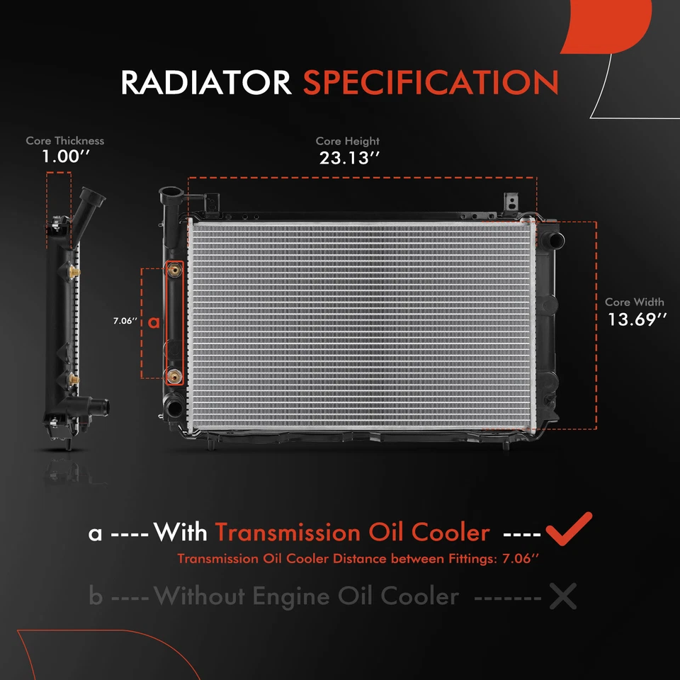 Radiador de aluminio para Nissan Pulsar NX Sentra 1989-1990 transmisión automática 2141083A00 Foto 2 de 4