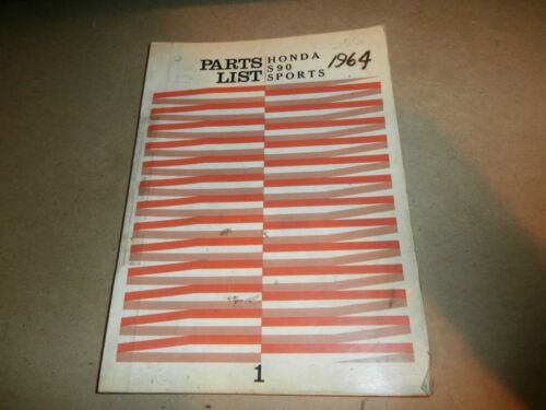 Vintage 1964 Honda S90 Sports Motorcycle Parts List Manual