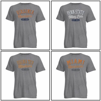 Camp David Men's Short Sleeve Crew Tee Miami, Penn State Virginia & Tech Hokie