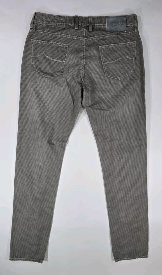 Pantalones de mezclilla Jacob Cohen para hombre talla 34x36 gris modelo J688 tela japonesa Italia Foto 2 de 4