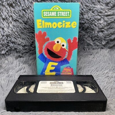 Elmocize VHS Tape 1996 Elmo Kids Video Sesame Street Exercise Workout Movie Film