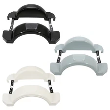 Set of 2 Single Axle Trailer Fenders 13" Wheels Tire Skirt Boat Gray/Black/White