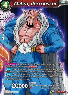 2 X Dragon Ball Super Card Game TB2-014 C Dabra, obscure duo DBS FR