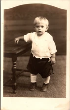 Postcard Real Photo RPPC Blonde Haired Toddler Unposted
