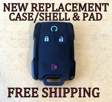 NEW KEYLESS REMOTE FOB CASE SHELL & PAD FOR 2014-2018 CHEVY SILVERADO 13577770