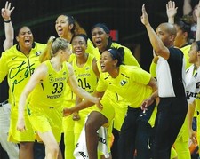 COURTNEY PARIS Signed 8x10 Photo WNBA Basketball SEATTLE STORM Champs FREE SHIP