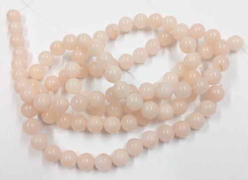Vintage 1 String Peachy Yellow Natural Stone Beads 49pc 8mm