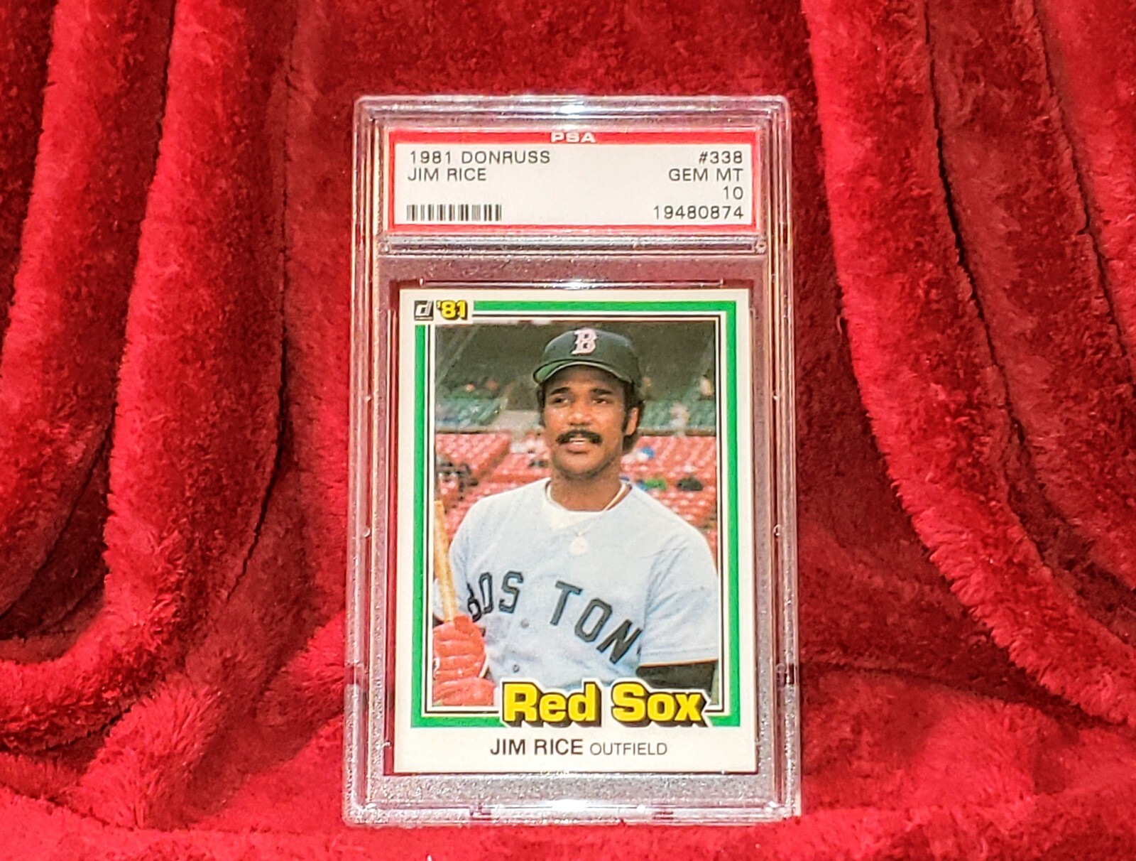 JIM RICE 1981 DONRUSS #338 BOSTON RED SOX HOF PSA 10 🔥 GEM MINT SHARP