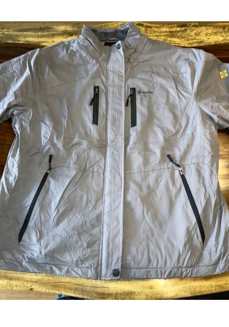New GEMYSE Men's 2XL Gray Mountain Winter Rain Waterproof Ski Snow Jacket Coat