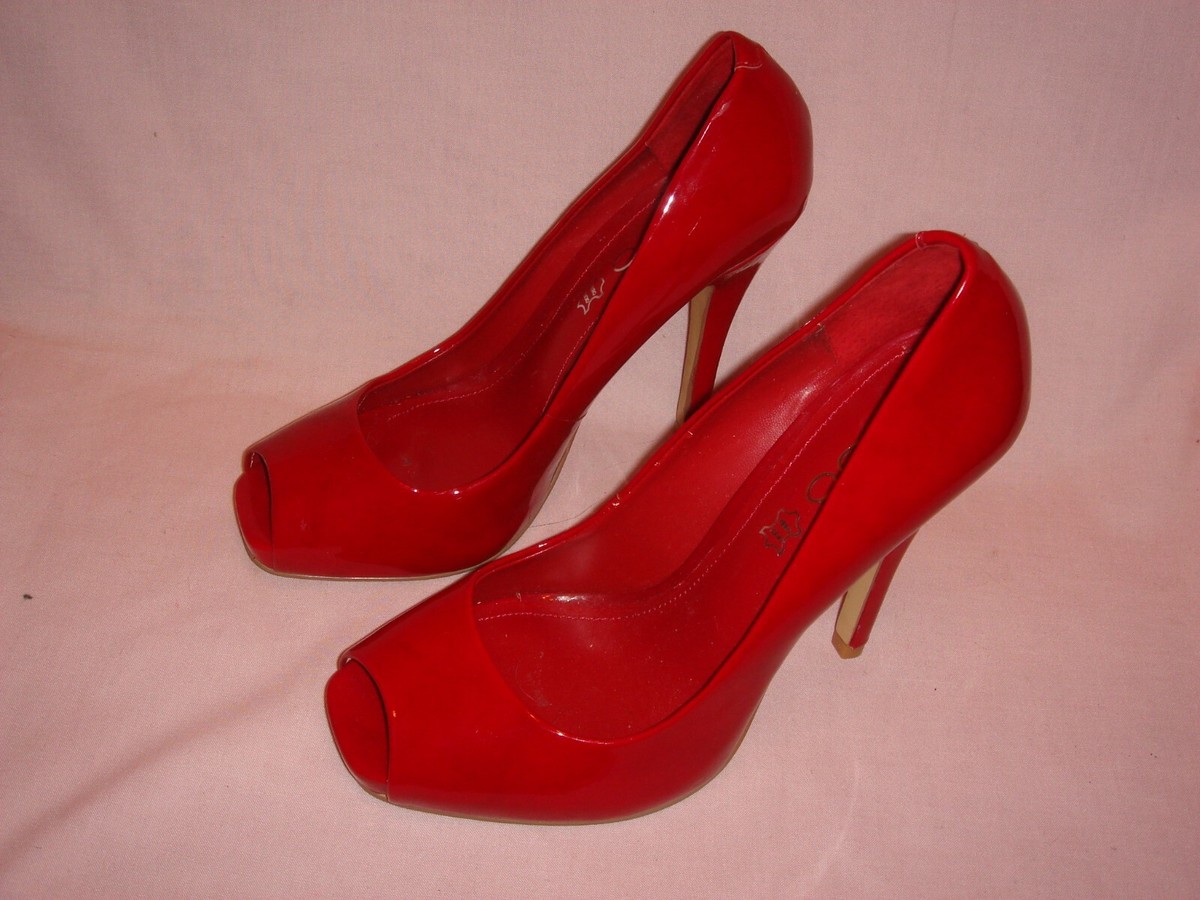 Patent Leather Aldo Red High Heels LADIES RED PATENT LEATHER PEEP