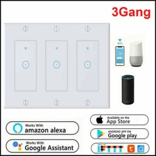 1/2/3 Gang Smart Light Switch Home WiFi Touch Wall Panel For Alexa Google-US