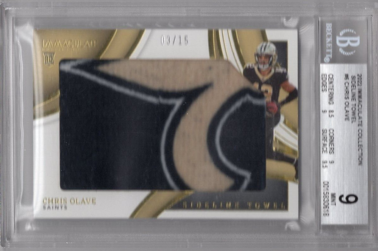 Chris Olave Panini Immaculate Collection Sideline Towel #STOCOL Base