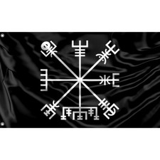 Vegvisir, Viking Flagge/Fahne Unikales Design, 90x150 cm, Herg. in EU