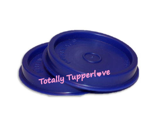 Tupperware Midgets Set of 2 Containers 2 oz Vintage Blue Little Tupper Minis NOS - Picture 2 of 2