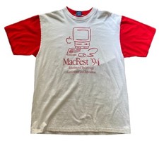 Vtg 90s Macfest 1994 Shirt L/XL Apple Macintosh computer Tech