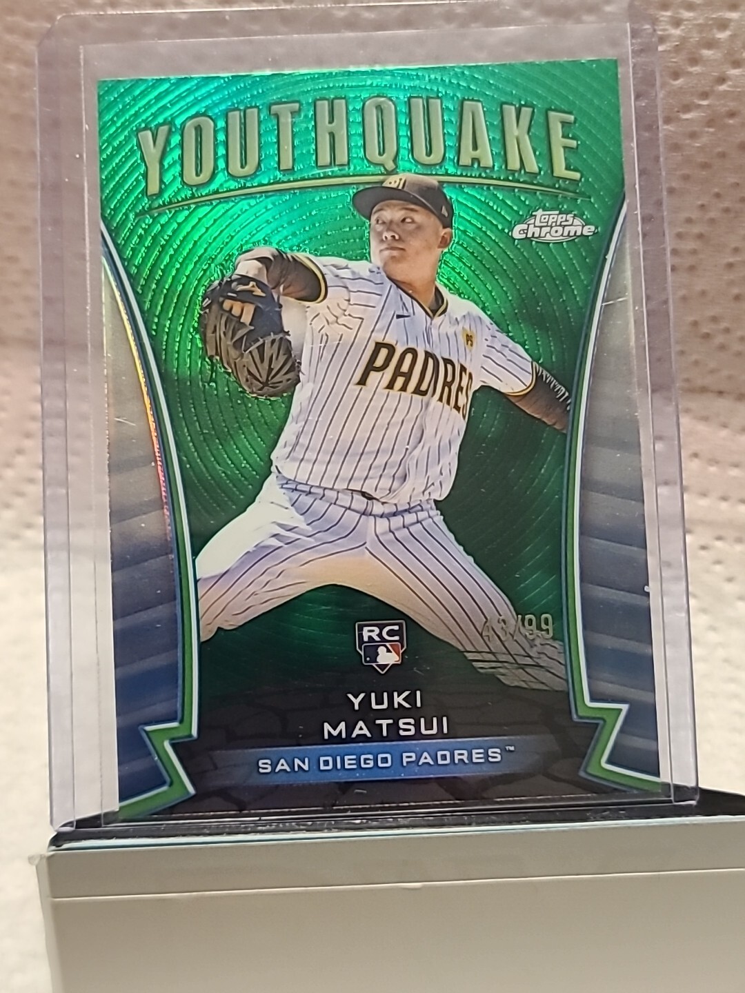2024 Topps Chrome Update Yuki Matsui Rookie Youthquake Green Refractor /99