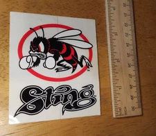 Vintage Sting Bee decal  1990s Skateboard Surf Boards art Sticker Original