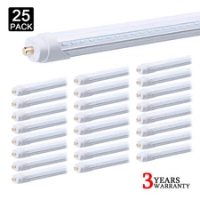25Pcs 45W T8 8FT FA8 Single Pin Led Tube Light Bulbs 8Foot Led Shop Light 6000K