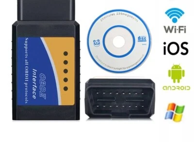 Interface Diagnostique WIFI Multimarque ELM327 ODB2 OBDII V1.5 IOS Android + cd - Photo 1/4