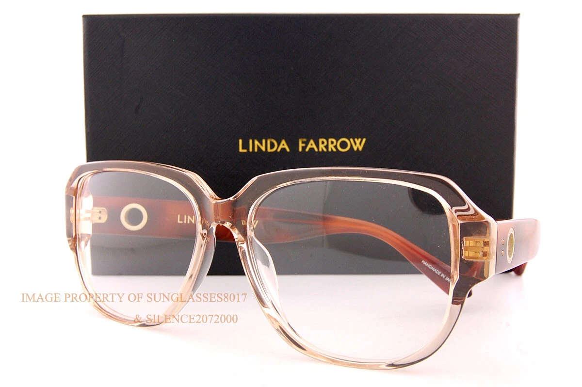 Brand New Linda Farrow Eyeglass Frames RENEE LFL 1293 C3 Ash Amber
