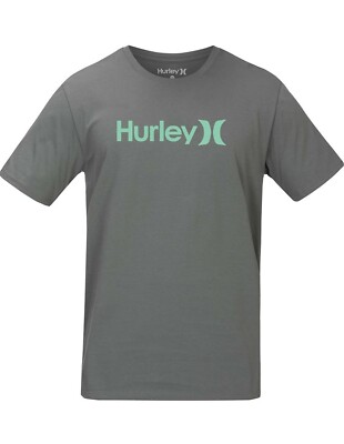 Hurley mns T-Shirt One & Only Push Trough solid tee ss s/s Größe XS grau mint