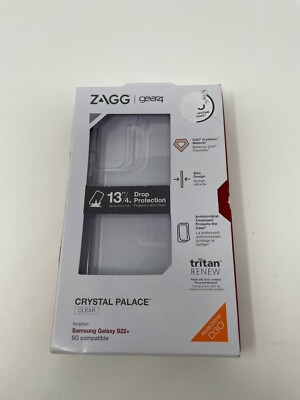ZAGG Gear4 Crystal Palace Case with D3O Impact for Samsung Galaxy S22+ CLEAR