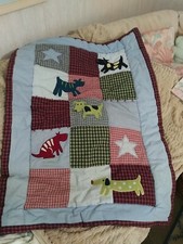 Country Puppy Dog Baby small Crib size Quilt  very plush