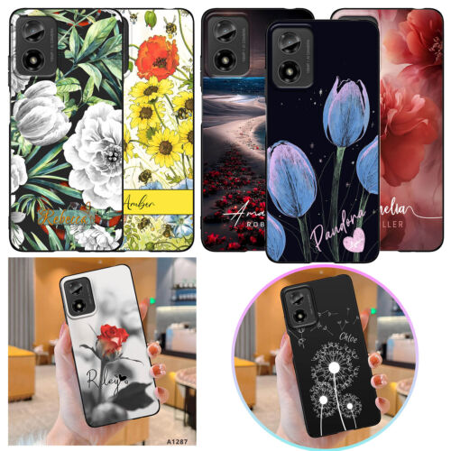 Stylish Personalised Name Case Flower Cover For Motorola G Stylus G Power G Play