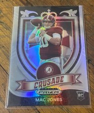2021 Panini Prizm Draft Picks Mac Jones Silver Prizm Crusade Rookie Insert