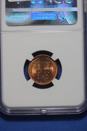 1954 S NGC 1C MS66 RD LINCOLN WHEAT CENT #B49730 - Picture 2 of 2