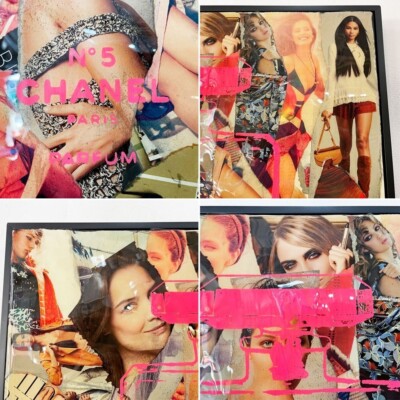 Shane Bowden CHANEL Pink N°5 Signed Unique Painting Mixed Media