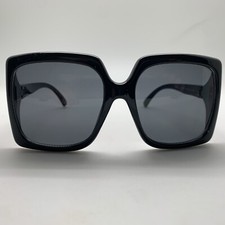 Oversized Square Black Sunglasses 23 77 BLK VL FWG Gray Lens
