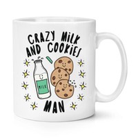 VerrüCkte Milch Und Kekse Mann Stars 284Ml Becher Tasse Lustig Spass Essen Lover