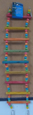 Paradise Toys Flexible Ladder, 2-3/4-Inch W by 20-Inch L Bird Cage Ladder Parrot