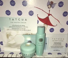 Tatcha Pore-Perfecting Moisturizer Cleanser Duo Water Cream Deep Cleanse Lot