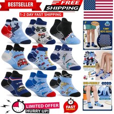 Cute Toddler Socks with Grippers - 9 Stylish Pairs, Perfect for Little Walkers
