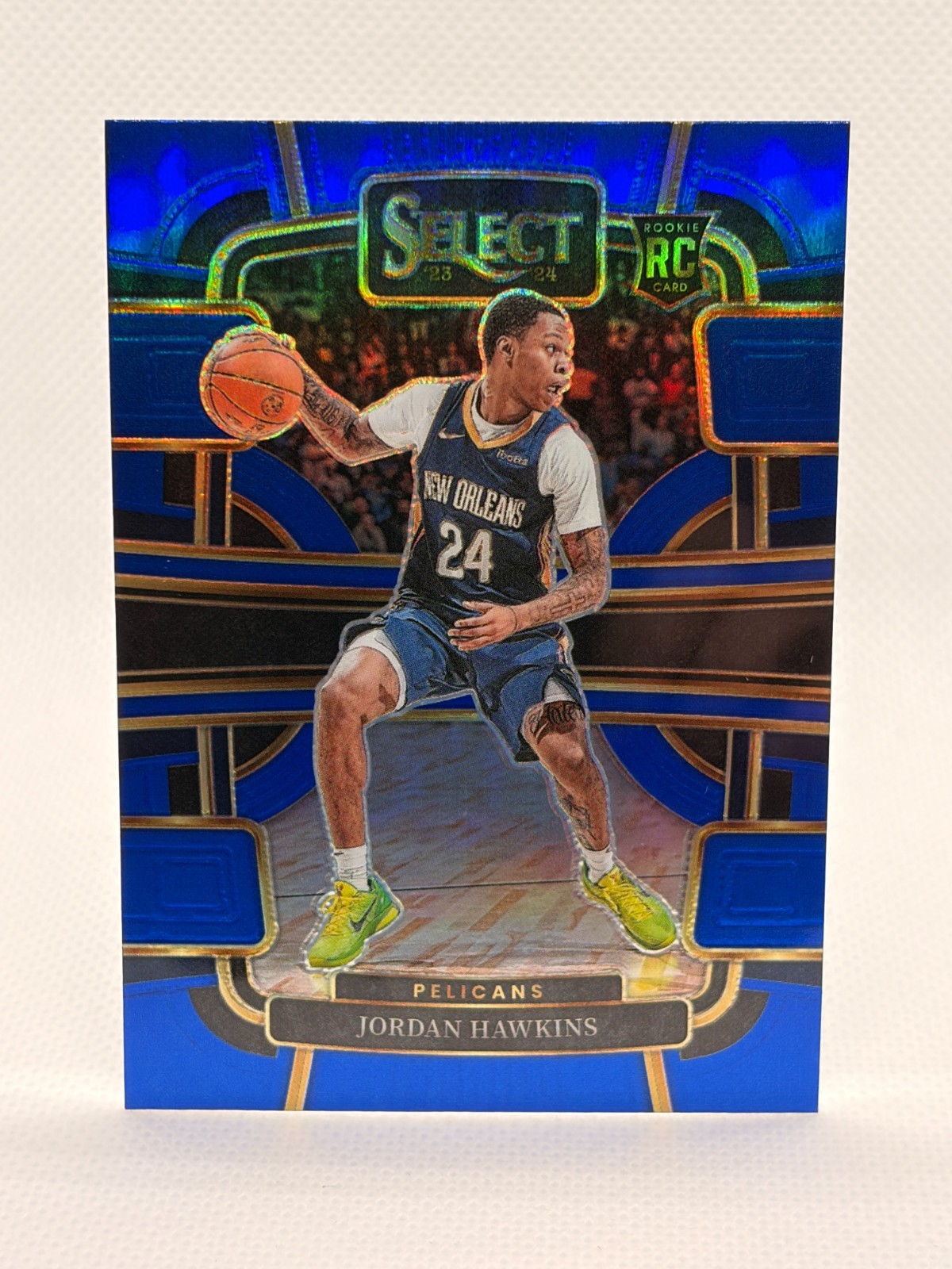2023-24 Panini Select Blue Prizm Jordan Hawkins Rookie (RC) #72 - Pelicans